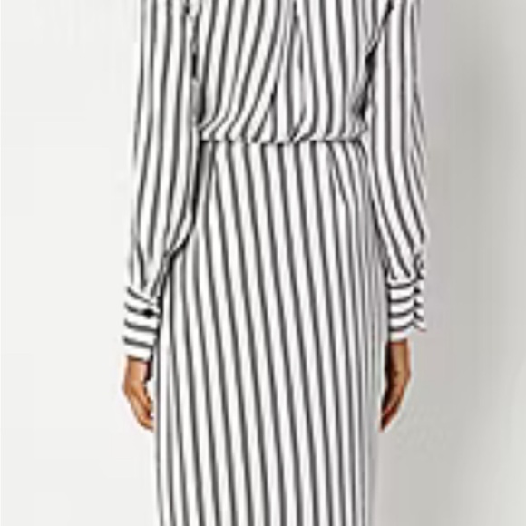 Dress striped wrap long sleeve - Picture 2 of 3